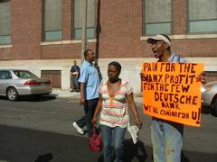 Protest gegen Deutsche Bank in Boston